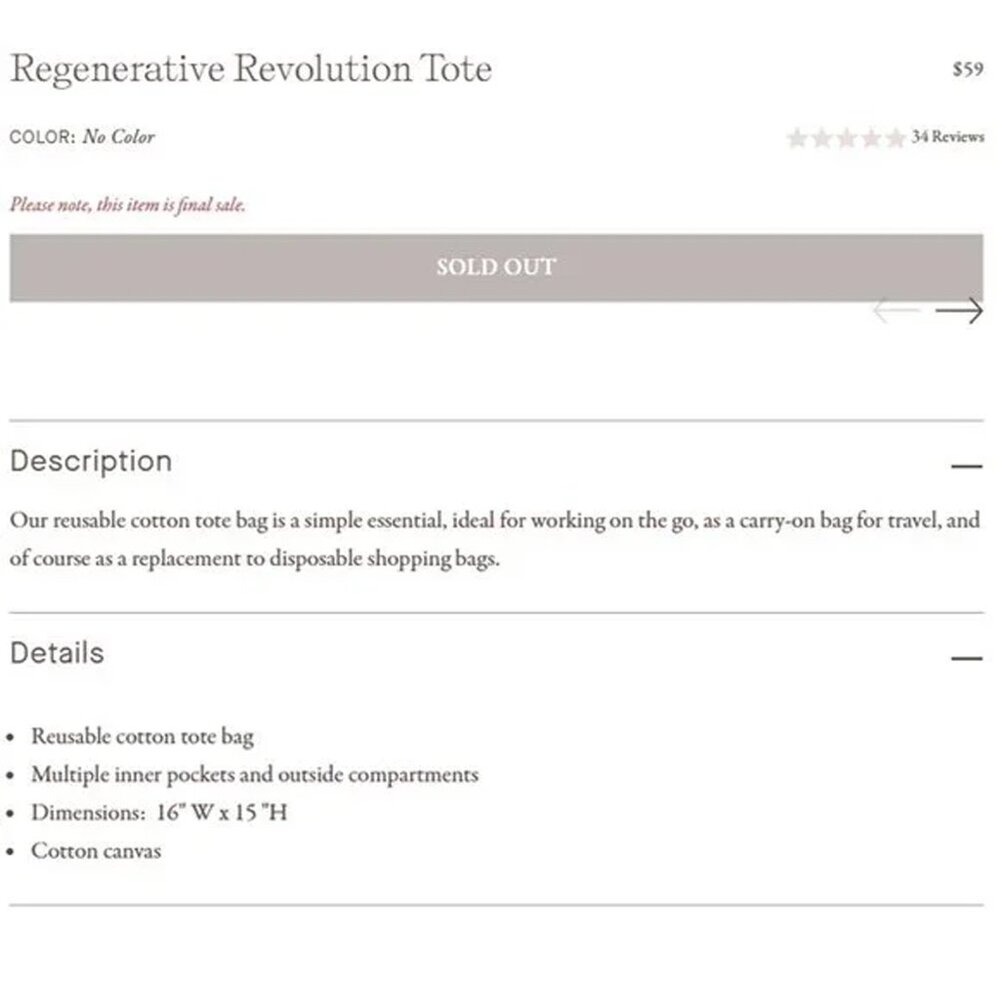 NEW Christy Dawn Regenerative Revolution Tote - Picture 3 of 3